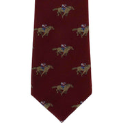 Michelsons of London Horse Racing Silk Tie - Wine
