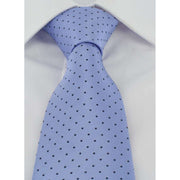 Michelsons of London Mini Spots Extra Long Polyester Tie - Light Blue