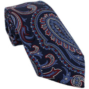 Michelsons of London Paisley Tie and Pocket Square Set - Red