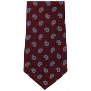 Michelsons of London Pine Extra Long Polyester Tie - Wine Burgundy