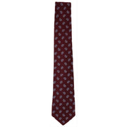 Michelsons of London Pine Extra Long Polyester Tie - Wine Burgundy