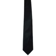 Michelsons of London Plain Rib Polyester Tie - Black