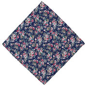 Michelsons of London Plain Tie and Contrast Floral Pocket Square Set - Pink