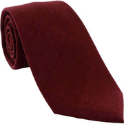 Michelsons of London Plain Wool Tie - Wine