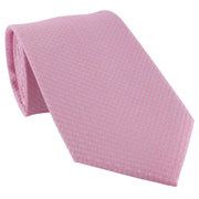 Michelsons of London Semi Plain Tie and Pocket Square Set - Pink