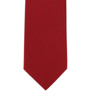 Michelsons of London Semi Plain Tie and Pocket Square Set - Red