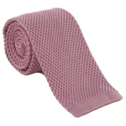 Michelsons of London Silk Knitted Skinny Tie - Pink