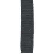 Michelsons of London Silk Knitted Tie - Charcoal