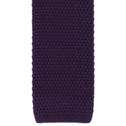 Michelsons of London Silk Knitted Tie - Purple