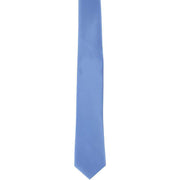 Michelsons of London Slim Satin Polyester Pocket Square and Tie Set - Ice Blue