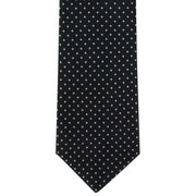 Michelsons of London Spot Polyester Tie and Pocket Square Set - Black/White