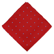 Michelsons of London Spotted Handkerchief - Red/Light Blue