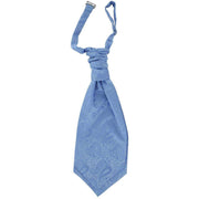 Michelsons of London Tonal Paisley Cravat and Pocket Square Set - Ice Blue