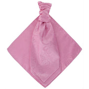 Michelsons of London Tonal Paisley Cravat and Pocket Square Set - Pink