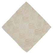 Michelsons of London Tonal Polyester Paisley Pocket Square and Tie Set - Taupe