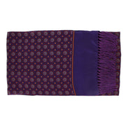 Michelsons of London Vintage Medallion Silk and Wool Scarf - Purple