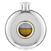 Orton West 4oz Celtic Porthole Hip Flask - Silver