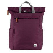 Roka Finchley A Large Sustainable Canvas Backpack - Sienna Burgundy