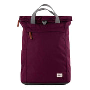 Roka Finchley A Medium Sustainable Canvas Backpack - Sienna Burgundy