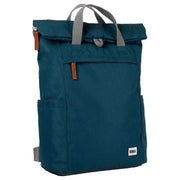 Roka Finchley A Medium Sustainable Canvas Backpack - Teal