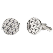 Simon Carter West End Fractal Cufflinks - Silver/Navy