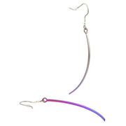 Ti2 Titanium Long Drop Earrings - Pink