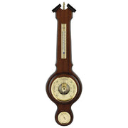 Woodford Veneered Barometer and Thermometer - Brown/Bronze