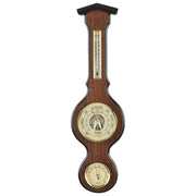 Woodford Veneered Barometer, Thermometer and Hygrometer - Brown/Bronze