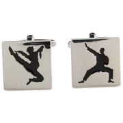Zennor Martial Arts Cufflinks - Silver/Black